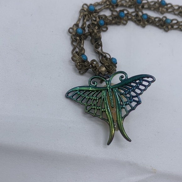 Silver Bat Skull Necklace - Picture 8 of 11